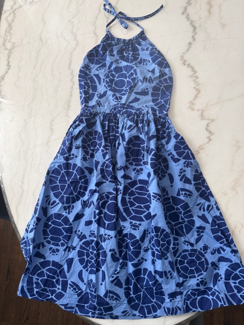 kate spade Blue Turtle Printed Halter Dress - Size 0
